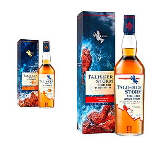 Talisker Storm, whisky escocés single malt, 700 ml + 10 años