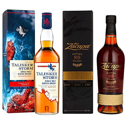 Talisker Storm, whisky escocés single malt, 700 ml + Ron Zacapa Centenario 23 Solera Gran Reserva