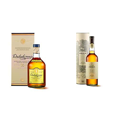 Dalwhinnie 15 Años Whisky Escocés Single Malt, 700 ml + Oban 14 años