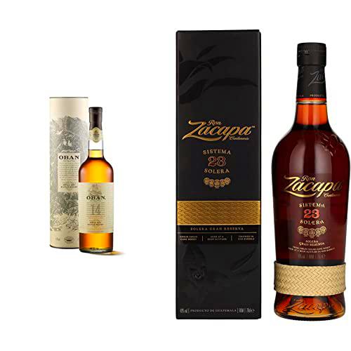 Oban 14 años, whisky escocés single malt, 700 ml + Ron Zacapa Centenario 23 Solera Gran Reserva