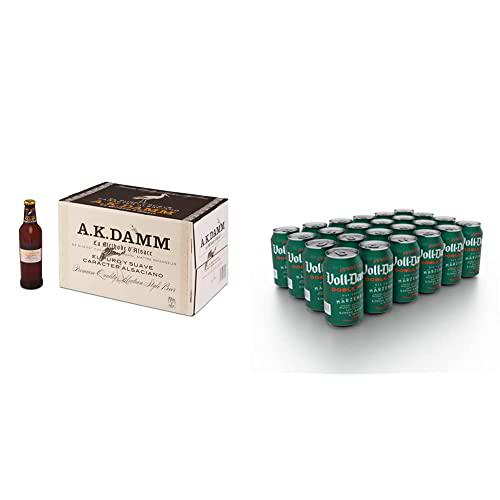 Damm - Cerveza A.K. Damm, Caja de 24 Botellas 33cl | Cerveza 100% Malta