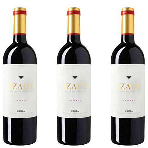 Izadi Vino Tinto Reserva - 3 botellas x 750ml - total: 2250 ml