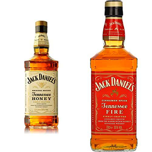 Jack Daniel's Honey Whiskey, 1 L + Fire Whiskey, 70 cl