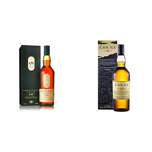 Lagavulin 16 Whisky Escocés Single Malt, 700 ml + Caol Ila 12 Años Whisky Escocés Puro de Malta de la Isla de Islay