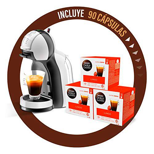 De'Longhi Dolce Gusto Mini Me EDG305.WB - Cafetera de cápsulas + Nescafé Dolce Gusto Magnum Café Lungo