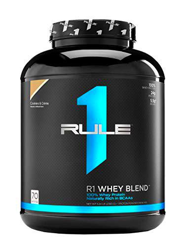 Rule1 R1 Whey Blend (5lbs), Cookies &amp; Crème, 2251 Gramo