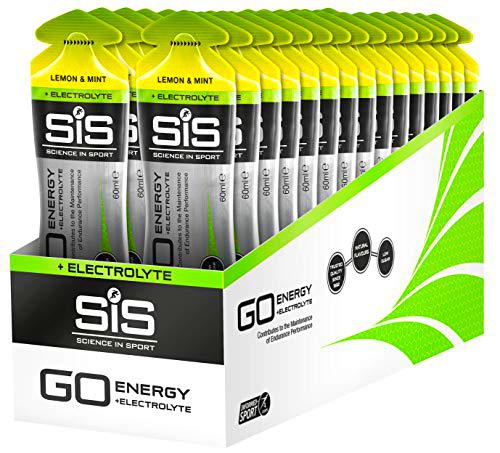 Science in Sport Gel GO Energía + Electrolitos | Sabor Menta-Limón | Rico en Carbohidratos | Vegano y sin Gluten | Caja de 30 x 60 ml