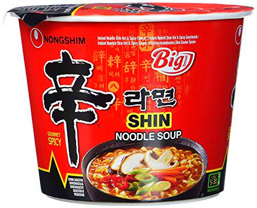 Nong Shim Fideos Instantáneos en Vaso, Muy Picante